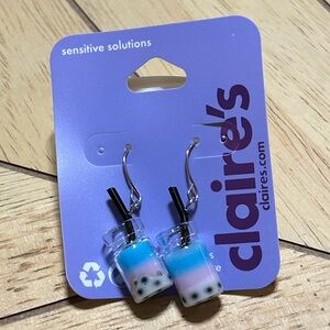 Claire’s Boba Drink Resin Earrings- New